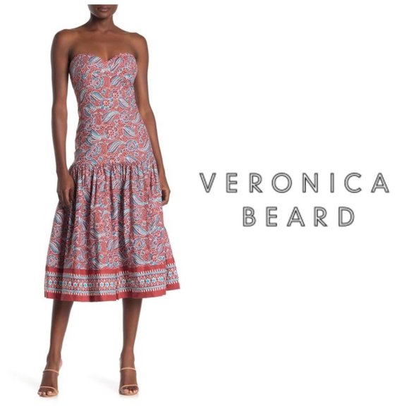 Veronica Beard Dresses & Skirts - Sold VERONICA BEARD Strapless Floral Print Dress